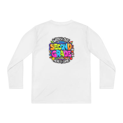 Second Grade Long Sleeve Tee — "Watch Out Second Grade Here I Come" Youth Shirt