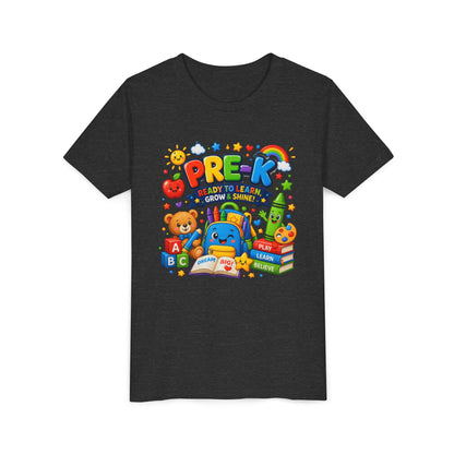 Pre-K Ready To Learn Kids T-Shirt — Colorful Preschool Back-to-School Tee