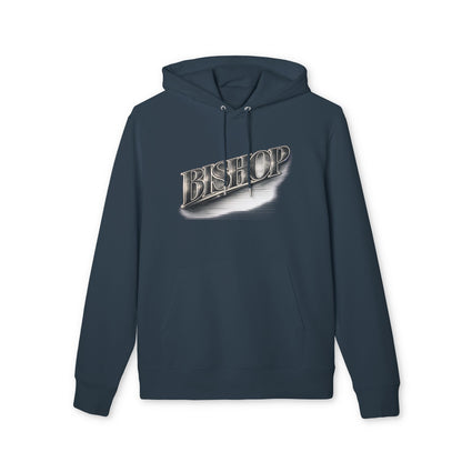 Bishop Chrome Logo Hoodie — Vintage Metallic Script Streetwear