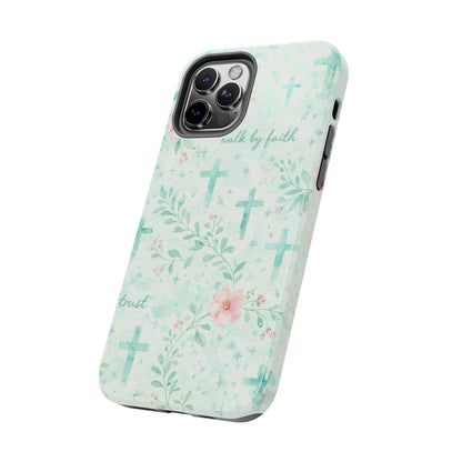 Walk By Faith Phone Case | Christian floral iPhone Case