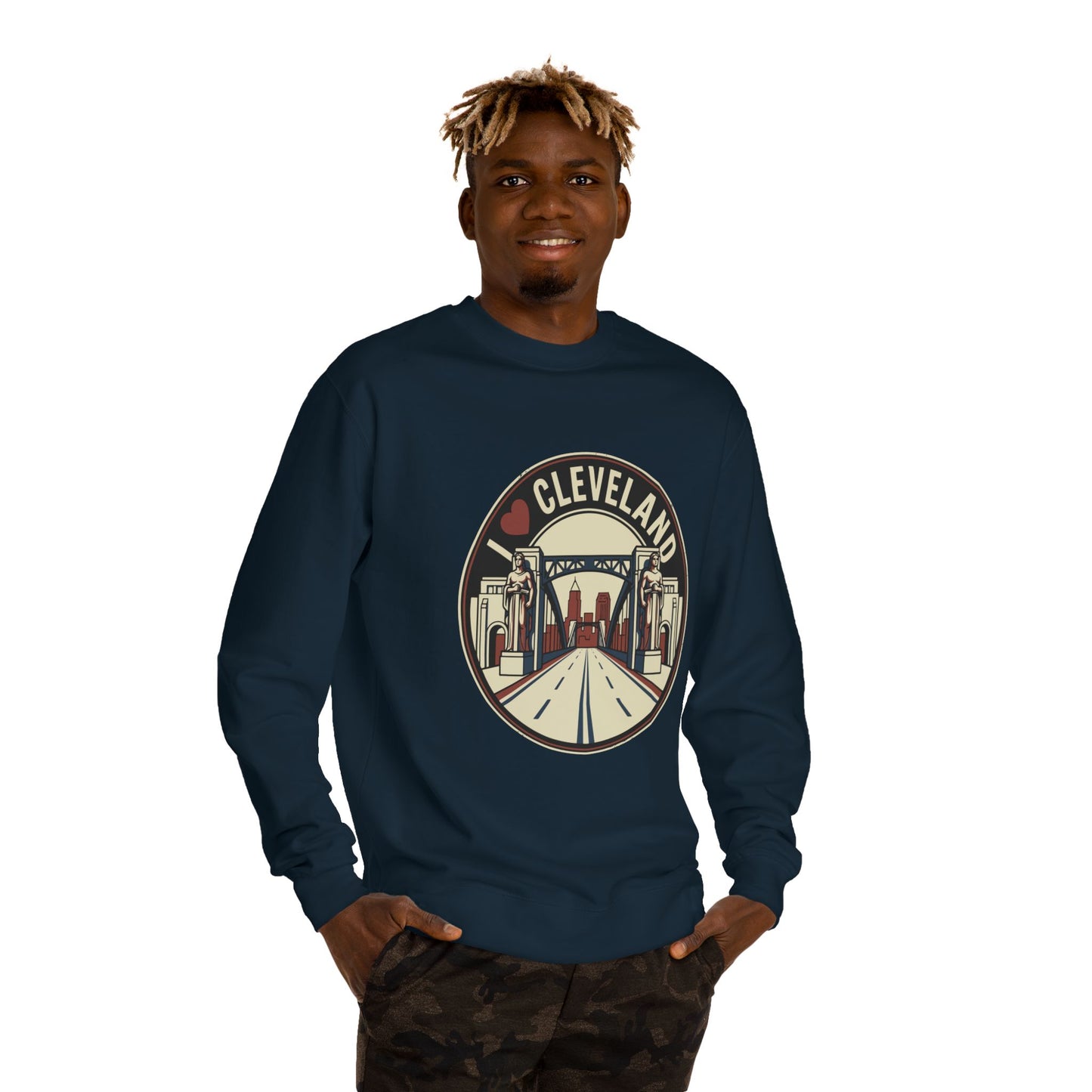 Cleveland Skyline Sweatshirt — I  Cleveland Retro City Crewneck