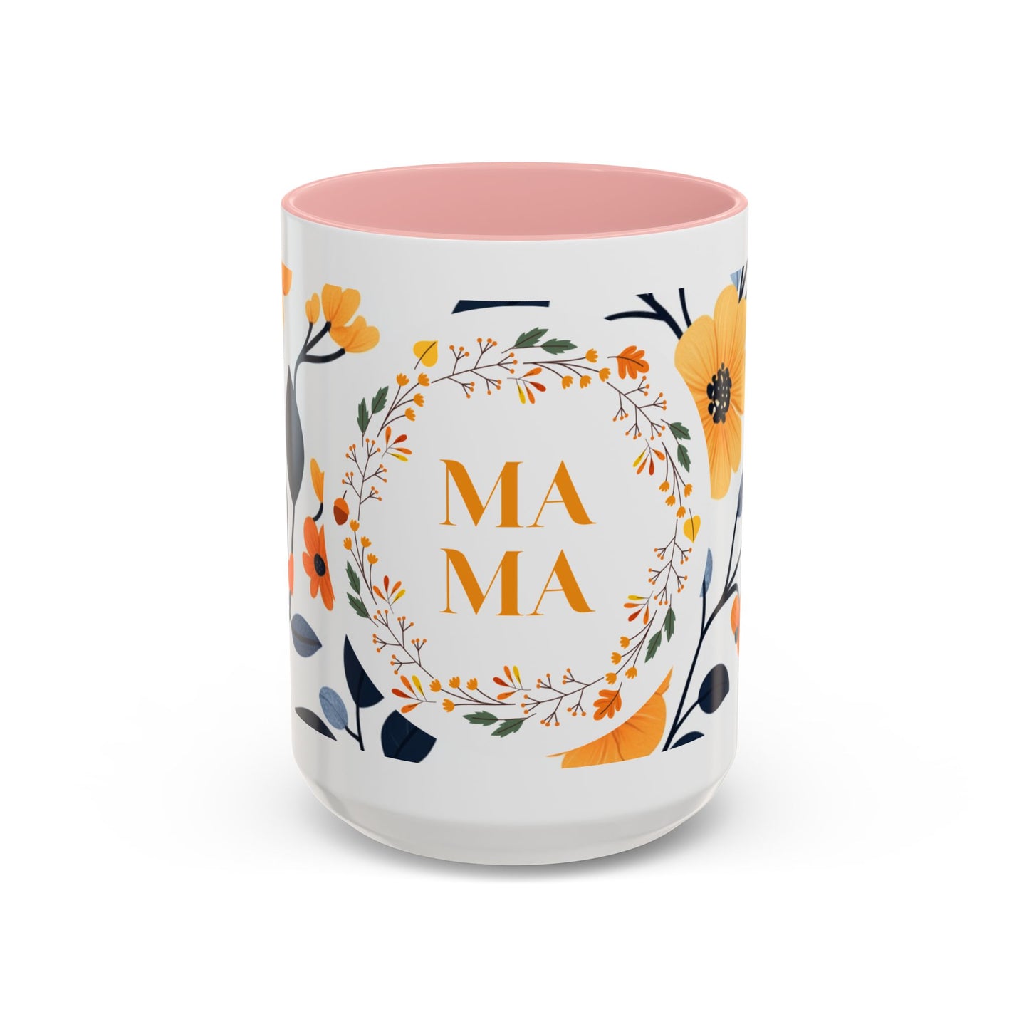 Mama Floral Accent Coffee Mug — Yellow Flower Mother's Day Gift (11/15oz)