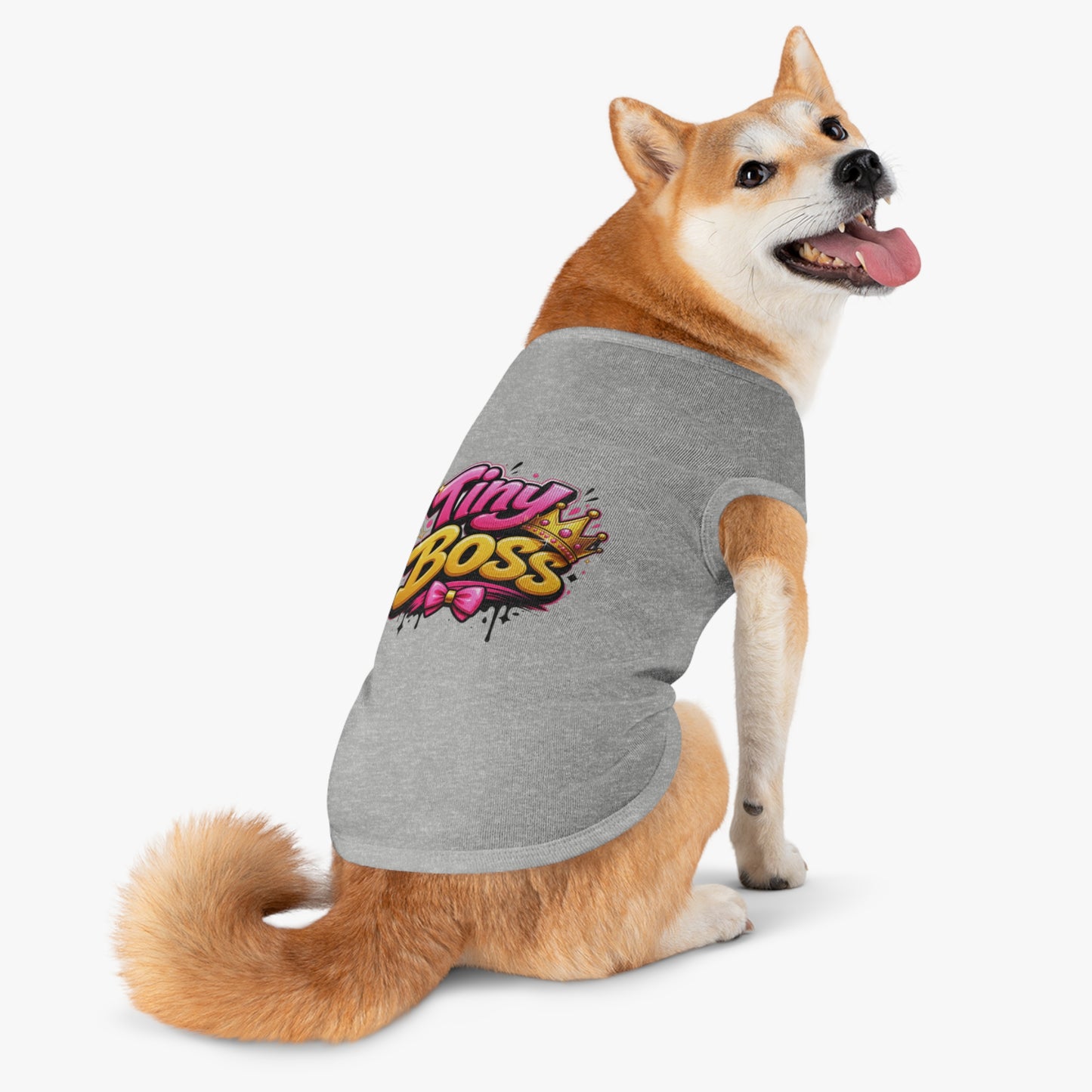Tiny Boss Pet Tank Top — Cute Crown Dog Cat Tee