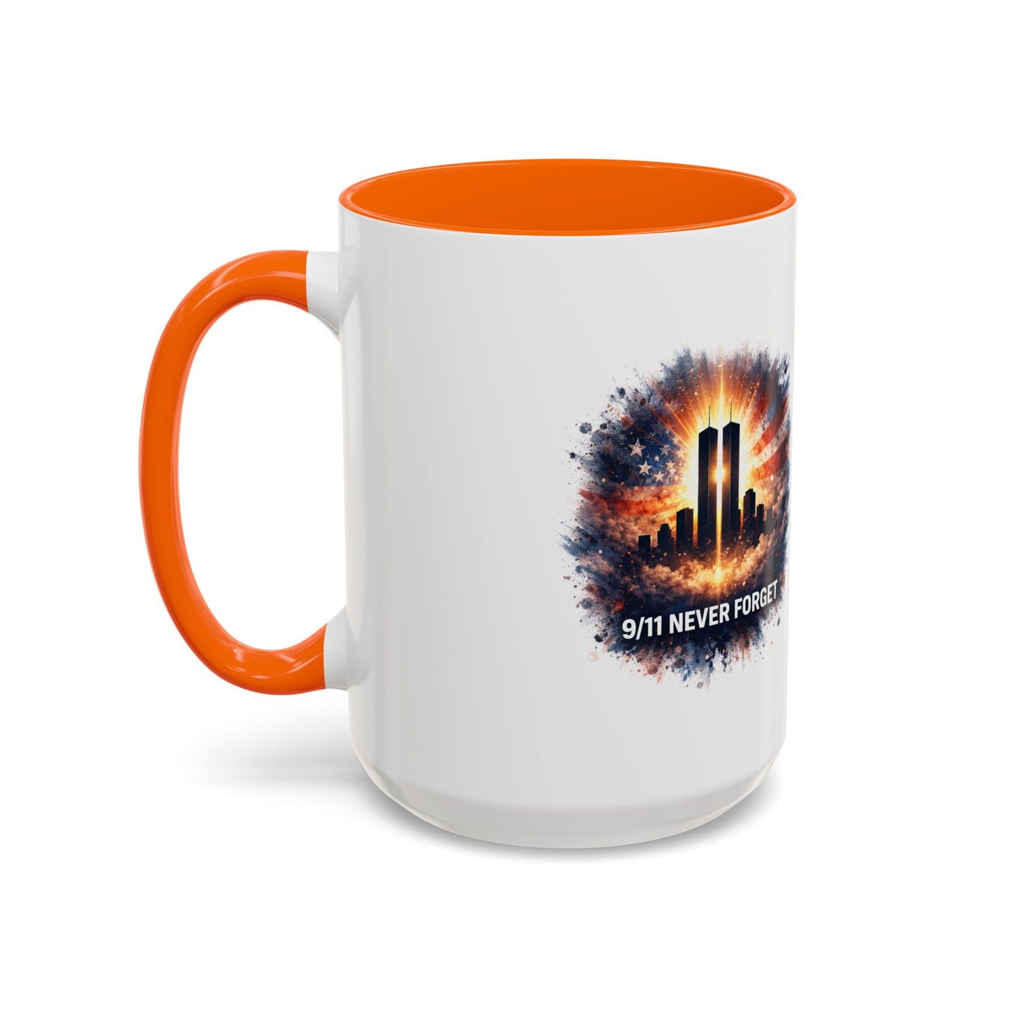 9/11 Never Forget Coffee Mug - Memorial Tribute Accent Mug (11/15oz)