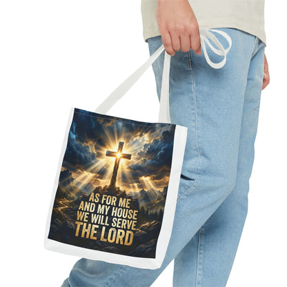 "As For Me And My House We Will Serve The Lord" Tote Bag
