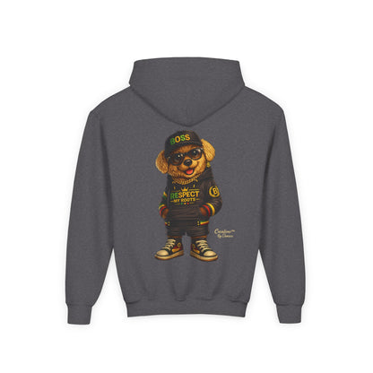 Youth Hoodie — Cool Bear 'Boss' Streetwear Design