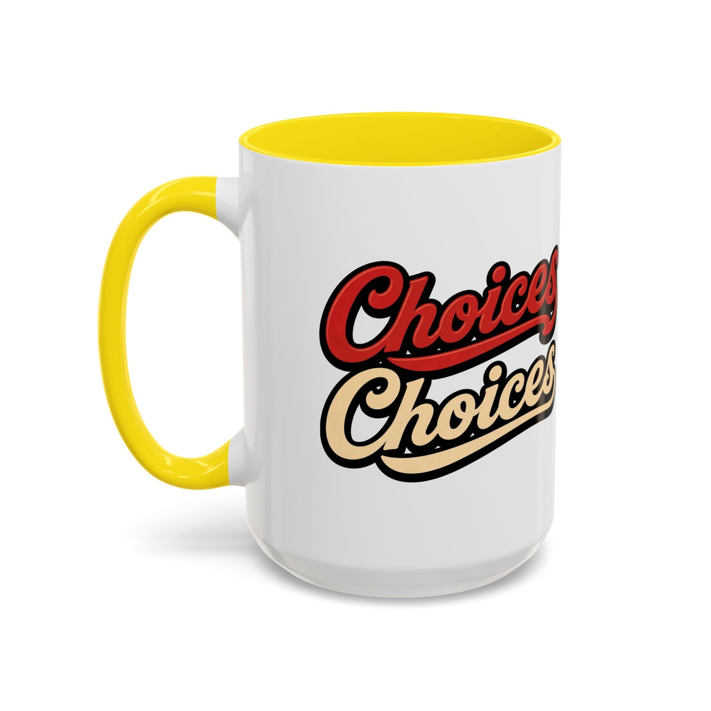 Choices Retro Accent Coffee Mug — Vintage Script 11/15oz