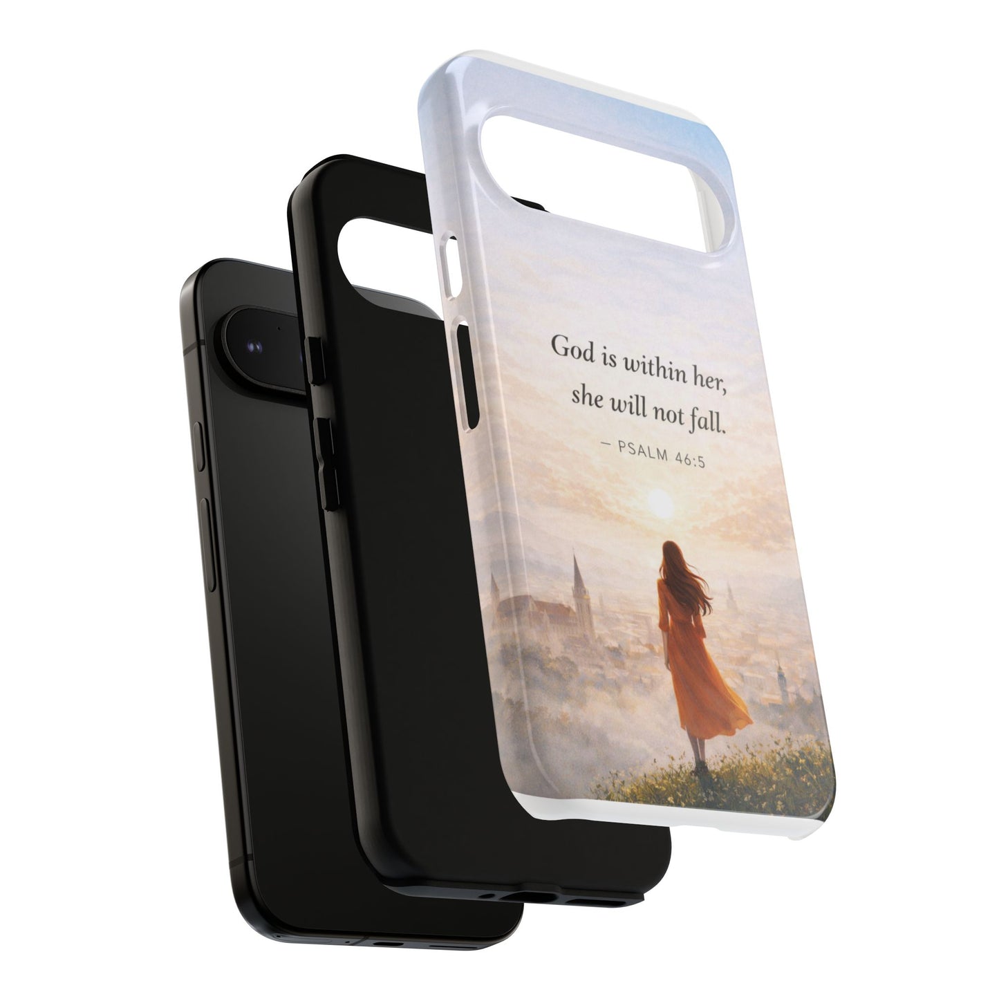 Inspirational Psalm 46:5 Phone Case — 'God is within her, she will not fall' Christian Phone Cover