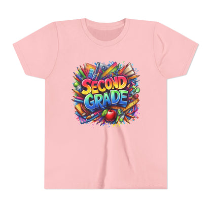Second Grade Youth Tee — Colorful Back-to-School Kids T-Shirt