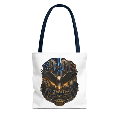 9/11 Memorial Eagle Tote Bag – Never Forget Tribute Tote