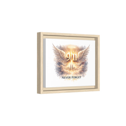 9/11 Memorial Matte Canvas Print — "Never Forget" Framed Wall Art