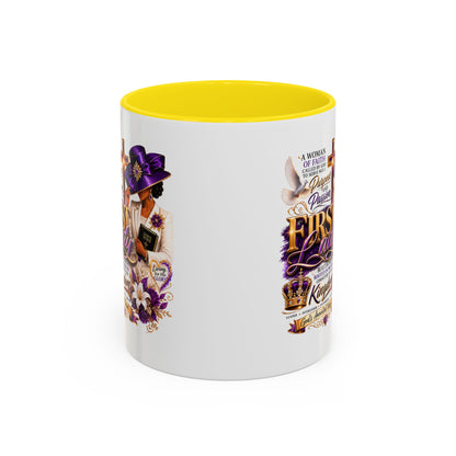 First Lady of Faith Accent Coffee Mug — Inspirational Christian Gift (11/15oz)