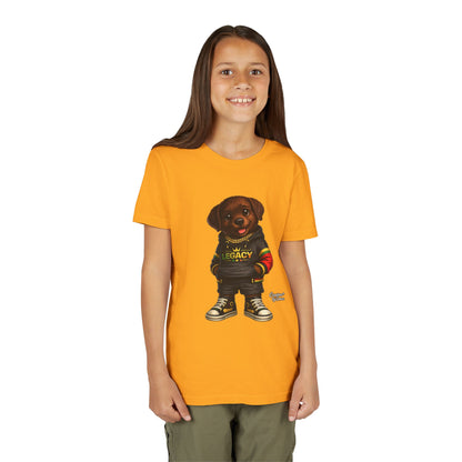 Youth Tee — Cute Rottweiler Puppy in 'Legacy' Hoodie Kids T‑Shirt