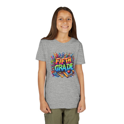 Fifth Grade Kid's Tee - Colorful School Supplies Back to School T-Shirt