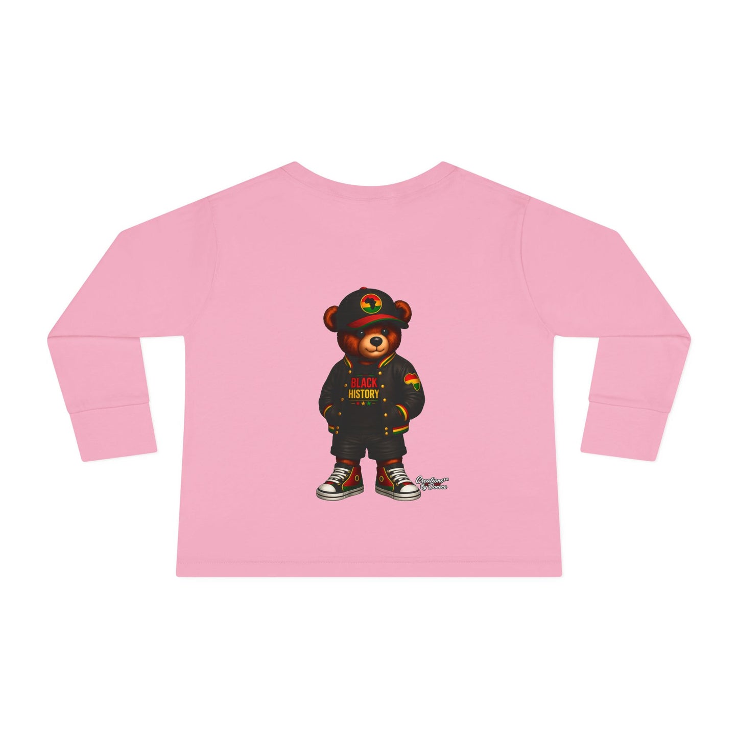 Cool Teddy Bear Toddler Long Sleeve Tee — Urban Streetwear Kids Shirt