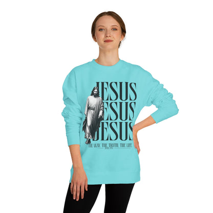 Jesus Crewneck Sweatshirt – The Way The Truth The Life Religious Pullover