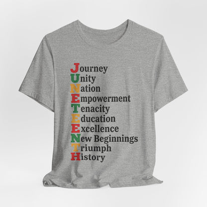 Juneteenth Acrostic T-Shirt — Journey, Unity, Empowerment Tee
