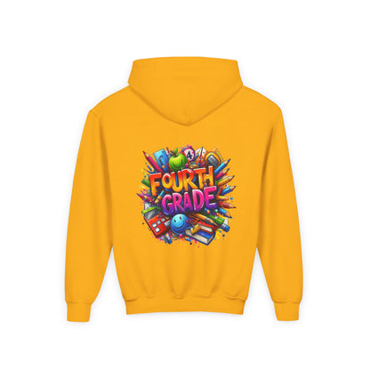Fourth Grade Youth Hoodie — Colorful Back-to-School Kids Sweatshirt