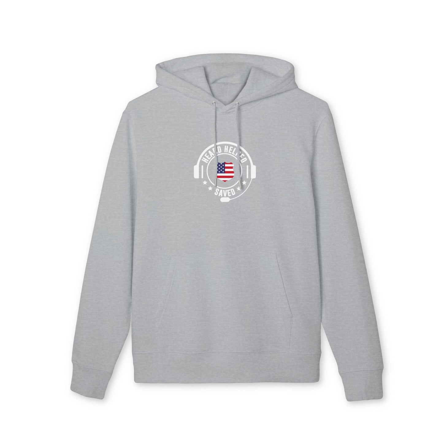 Heard Helper Saved Hoodie — American Flag Support Hoodie