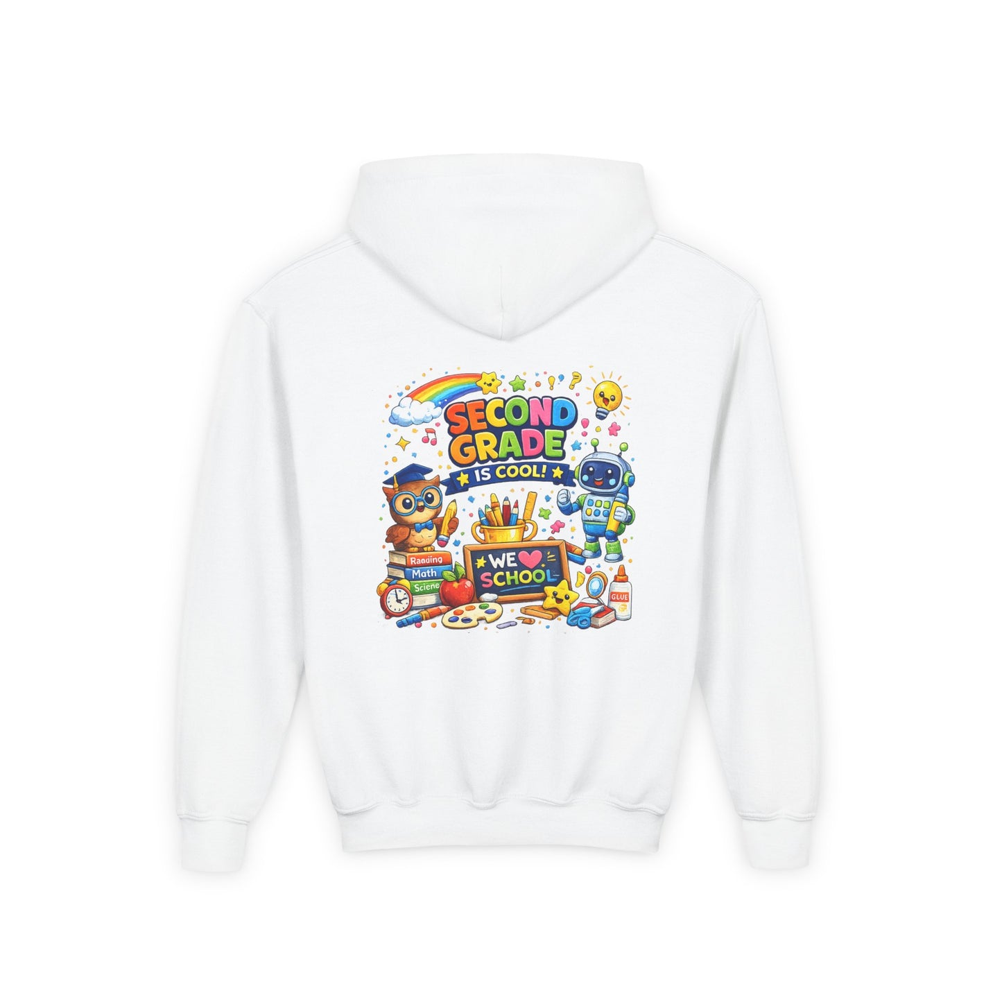 Second Grade Hoodie — 'Second Grade Is Cool' Kids Back-to-School Sweatshirt