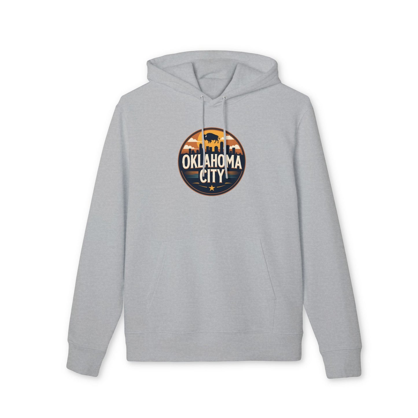 Oklahoma City Skyline Hoodie — Retro Sunset City Crewneck