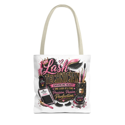 Lash Technician Tote Bag — Glam Beauty Artist Gift, ‘Lash Technician: Enhancing Beauty’ Design