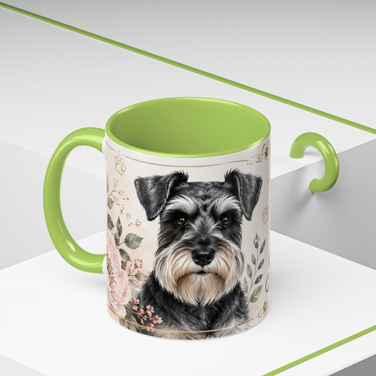 Miniature Schnauzer Coffee Mug — "Life Is Better With a Miniature Schnauzer" Accent Ceramic Mug