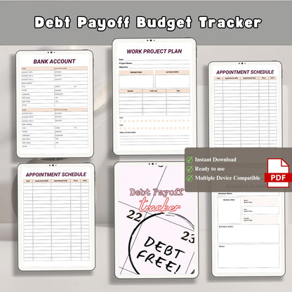 Debt Payoff Tracker Printable | Budget Debt Planner | Debt Snowball Tracker | Financial Tracker | Debt Free Planner PDF