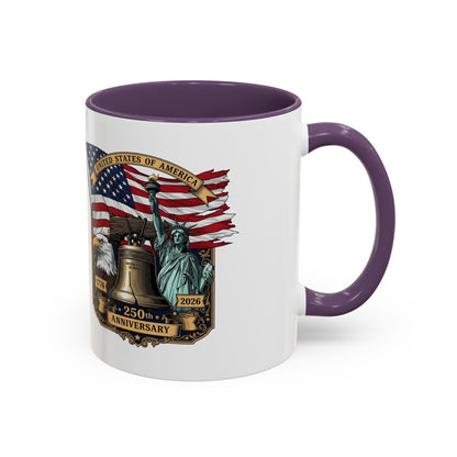 Liberty Anniversary Coffee Mug — 250th USA Celebration Accent Mug