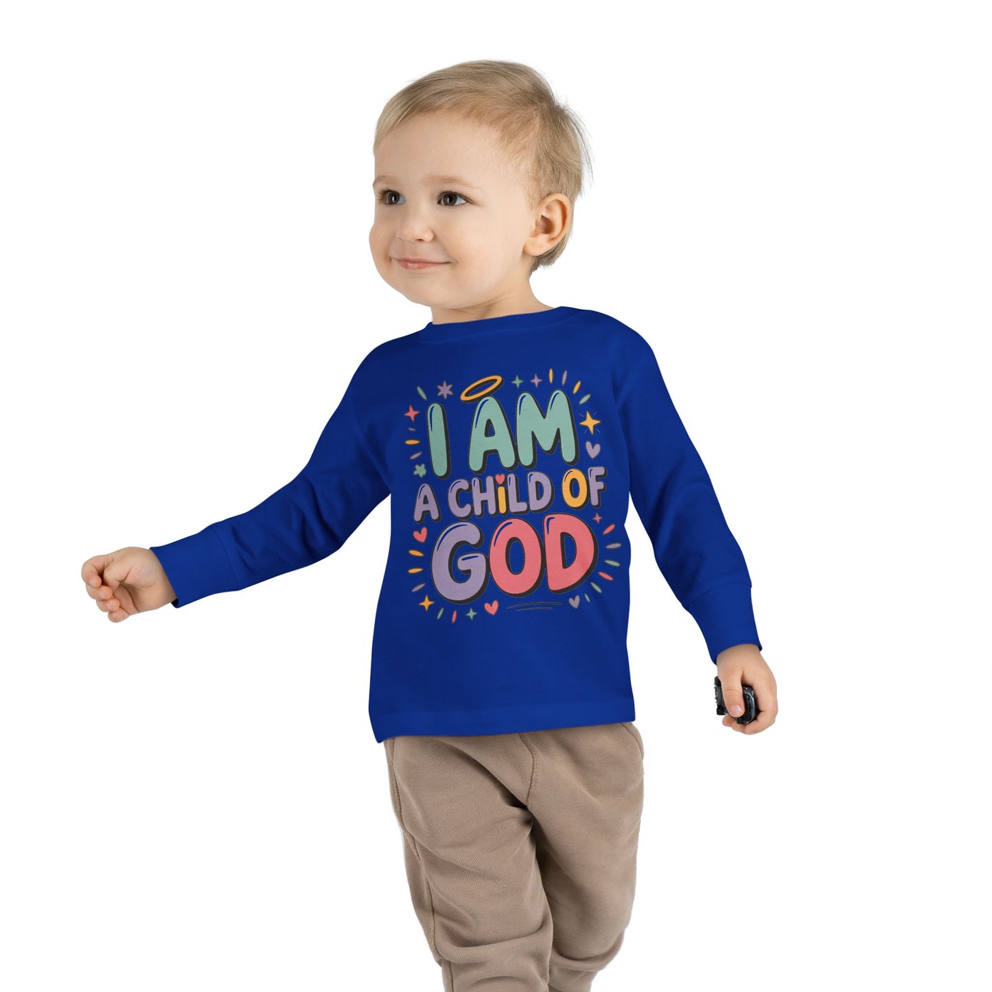 I Am a Child of God Toddler Long Sleeve Tee — Cute Christian Kids Shirt