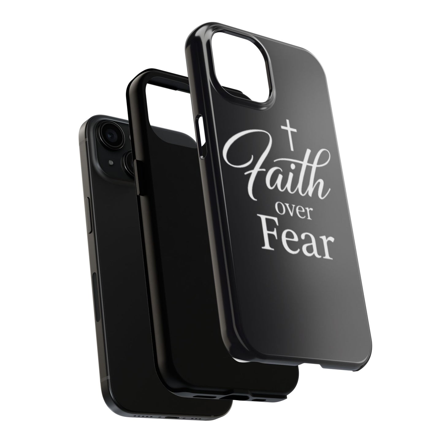 Faith Over Fear Tough Phone Case — Inspirational Christian Cross Phone Cover