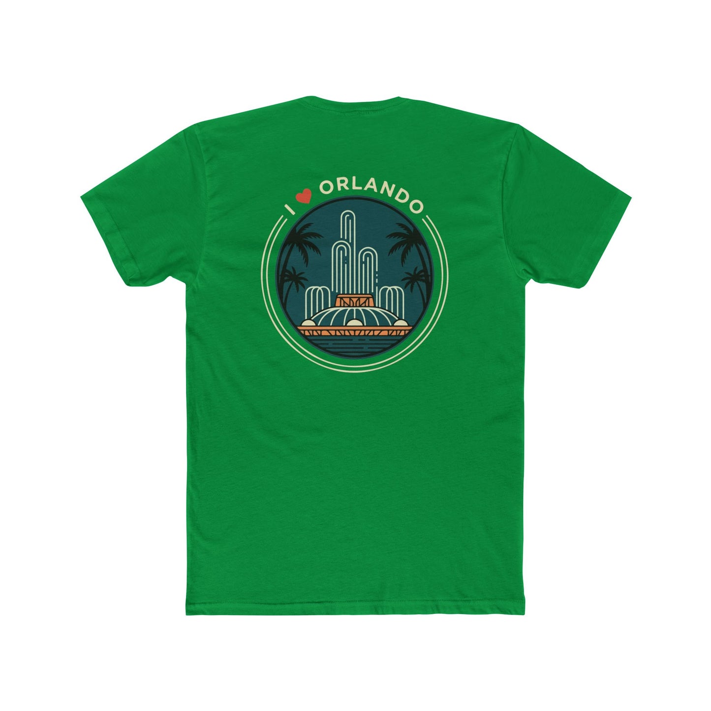 Orlando Fountain Retro Graphic Tee — I  Orlando Travel T‑Shirt