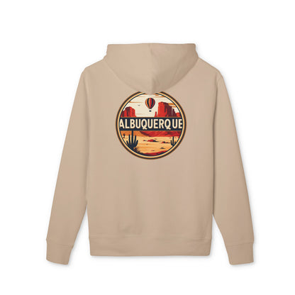 Albuquerque Retro Desert Hoodie — Vintage Southwestern Travel Pullover