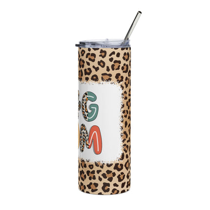 Mama Paw Leopard Print 20oz Stainless Tumbler