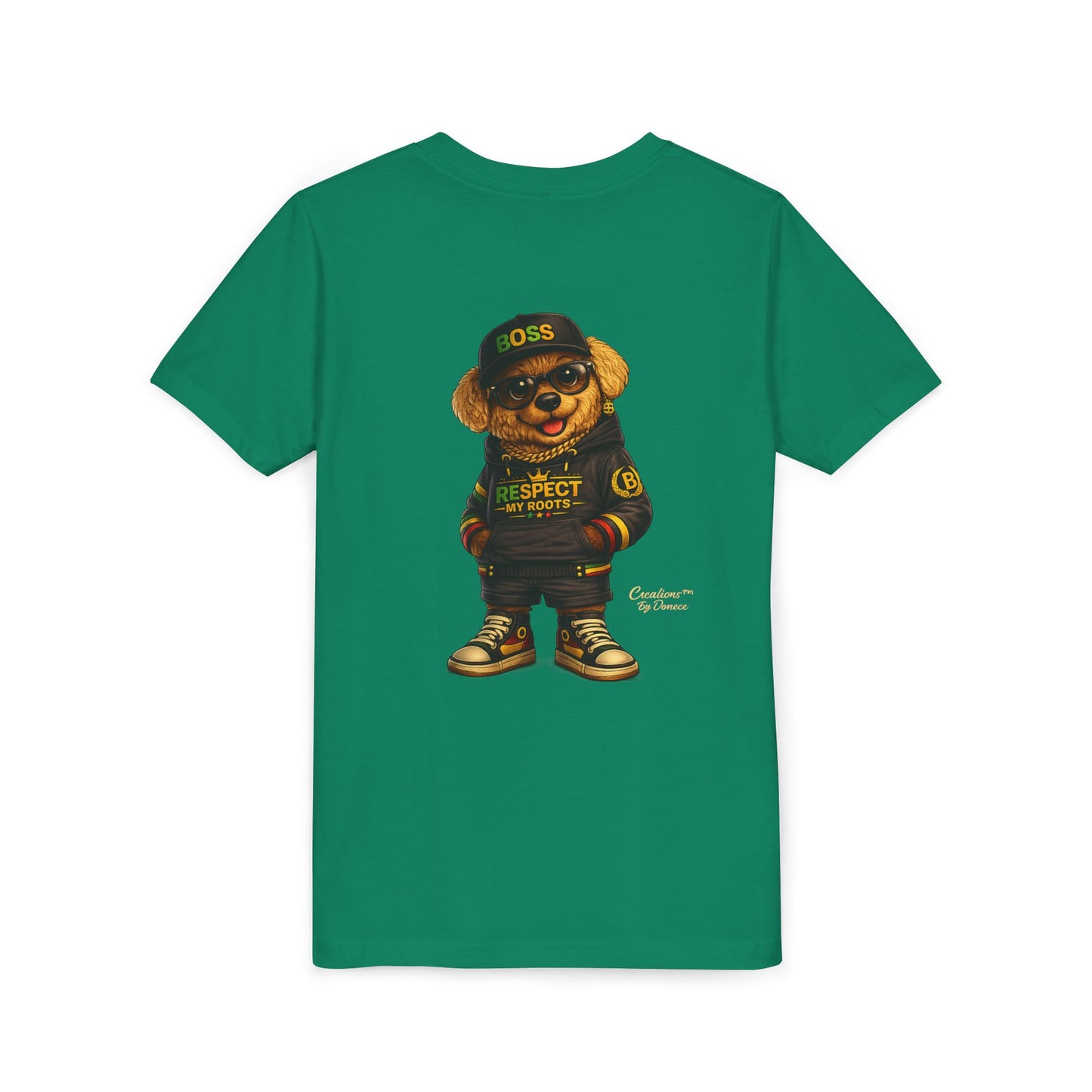 Kids Graphic Tee - 'Respect the Hustle' Teddy Bear Streetwear