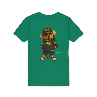 Kids Graphic Tee - 'Respect the Hustle' Teddy Bear Streetwear