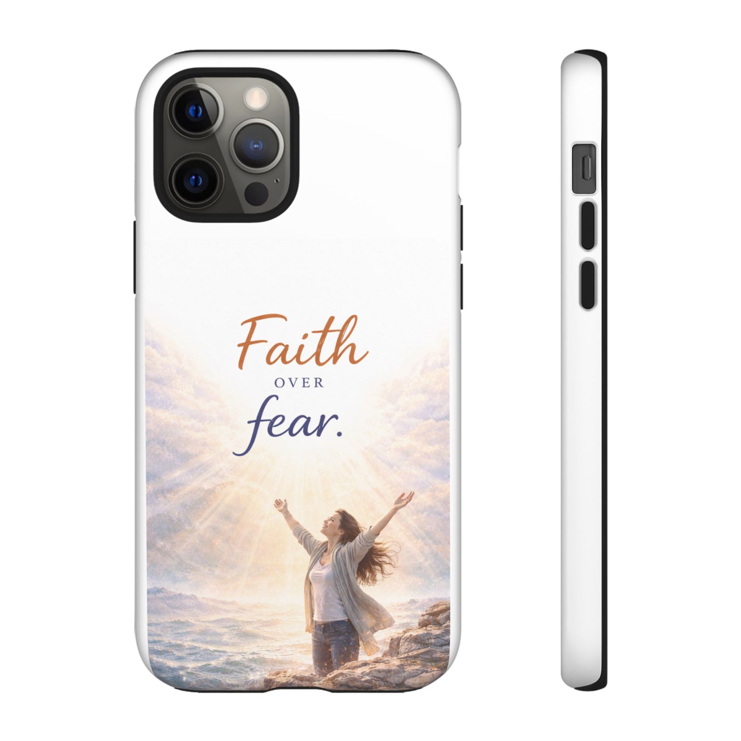 Faith Over Fear Phone Case — Inspirational Christian iPhone Cover