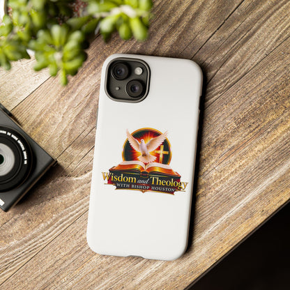 Wisdom and Theology Phone Case — Christian Dove & Cross Protective Tough Case