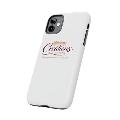 Tough Phone Case - "Creations by Donece" Logo Protective Cover