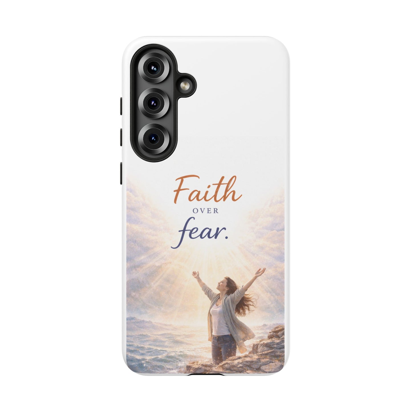 Faith Over Fear Phone Case — Inspirational Christian iPhone Cover