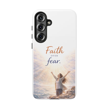 Faith Over Fear Phone Case — Inspirational Christian iPhone Cover