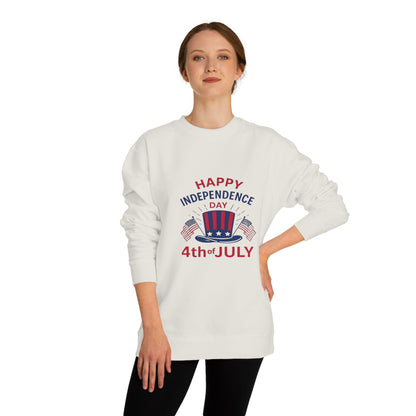 4th of July Sweatshirt – "Happy Independence Day" Patriotic Crewneck