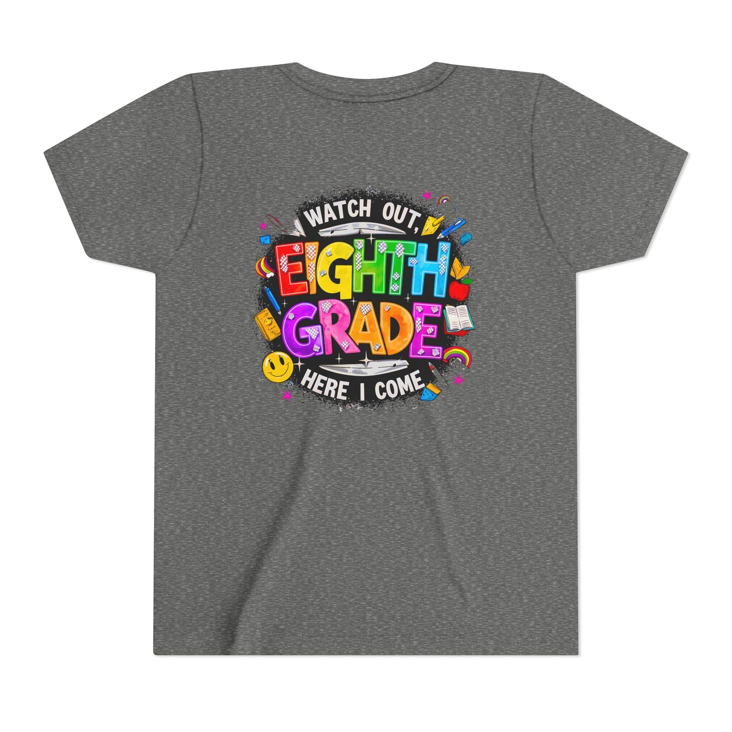 Eighth Grade Kids T‑Shirt — "Watch Out, Eighth Grade Here I Come" Back-to-School Tee