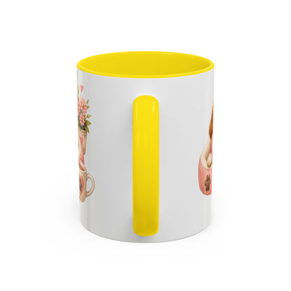 Puppy Love Coffee Mug — Cute Dog Heart Accent Mug (11/15oz)