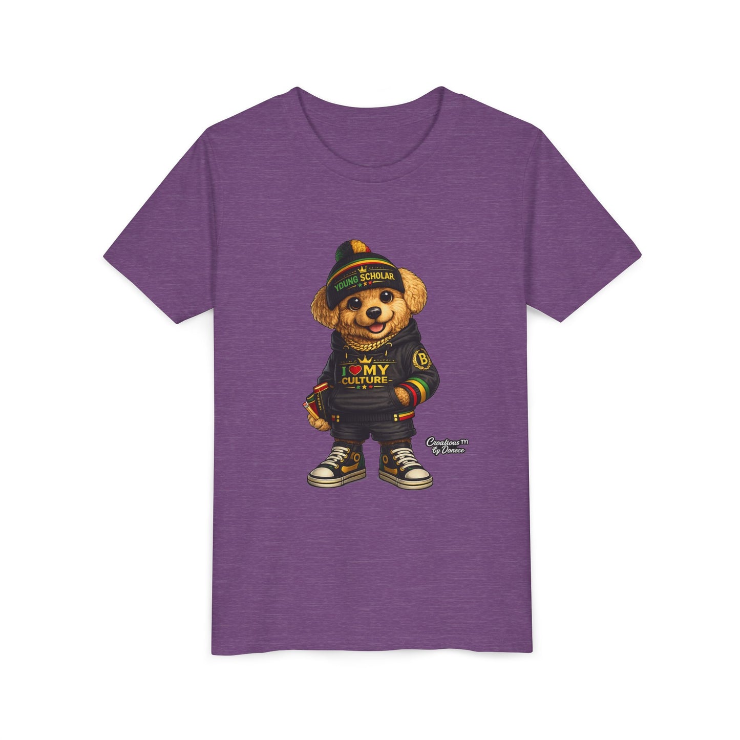 Youth Bear Graphic Tee – "I Love My Culture" Urban Streetwear