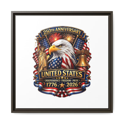 250th Anniversary United States Framed Canvas - Patriotic Eagle 1776–2026
