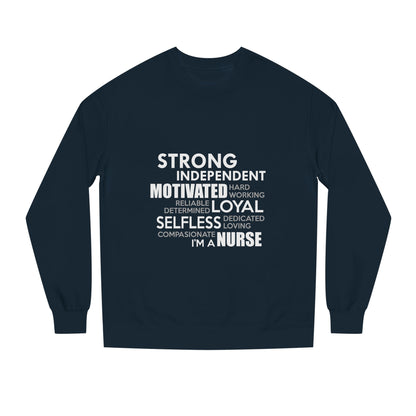 Nurse Word Cloud Sweatshirt — Strong Independent Motivated Loyal Selfless