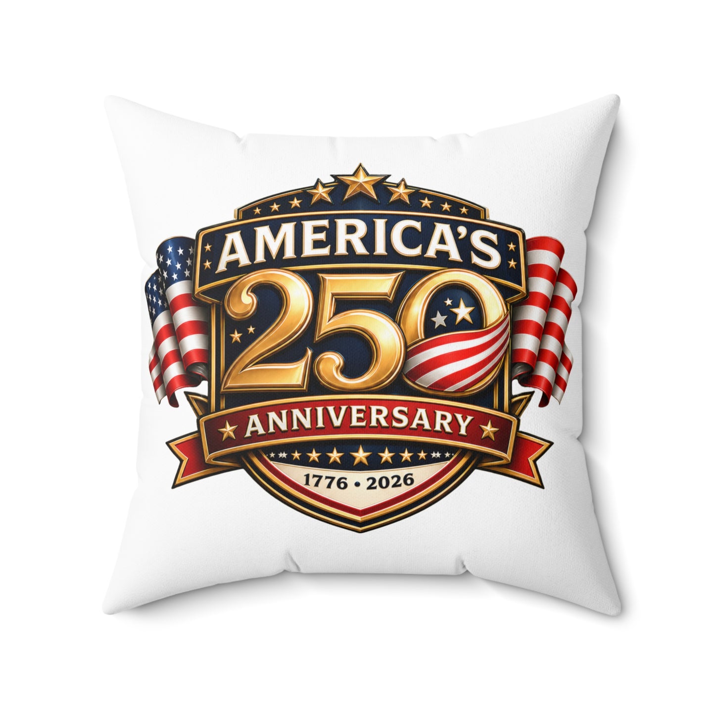 America's 250th Anniversary Throw Pillow — 1776-2026 Patriotic Decorative Cushion