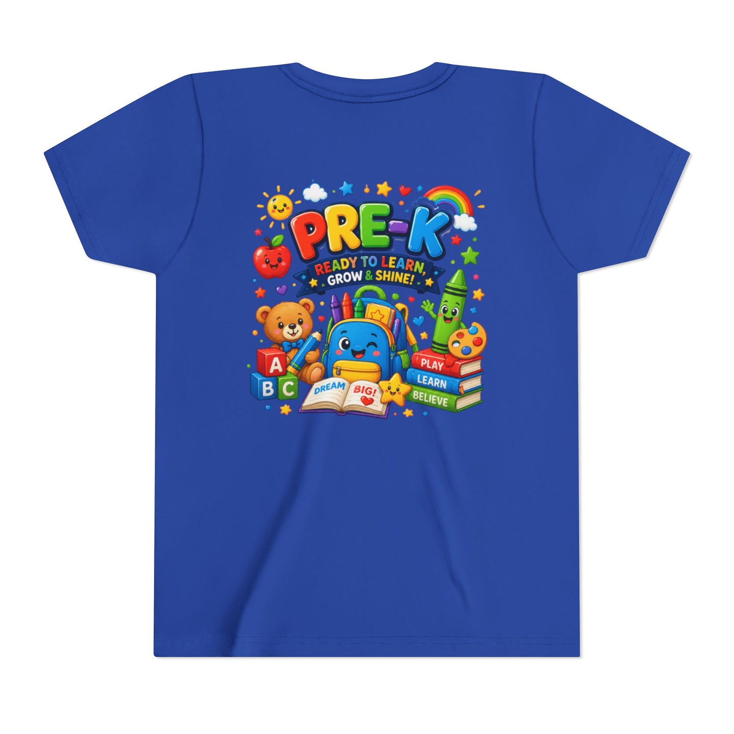 Pre-K Ready To Learn Kids T-Shirt — Colorful Preschool Back-to-School Tee