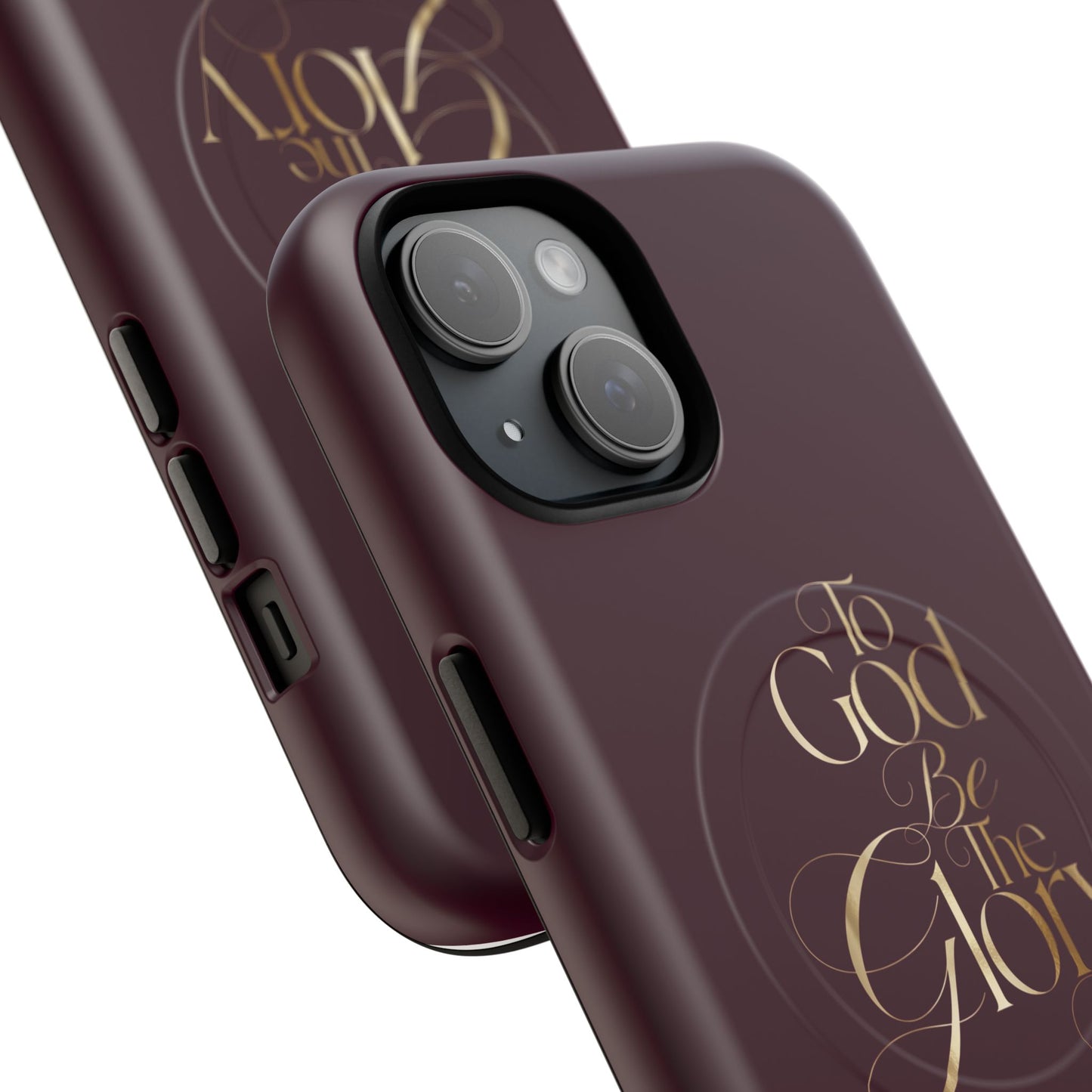 "To God Be The Glory" Tough Magnetic Phone Case — Burgundy Christian iPhone Cover